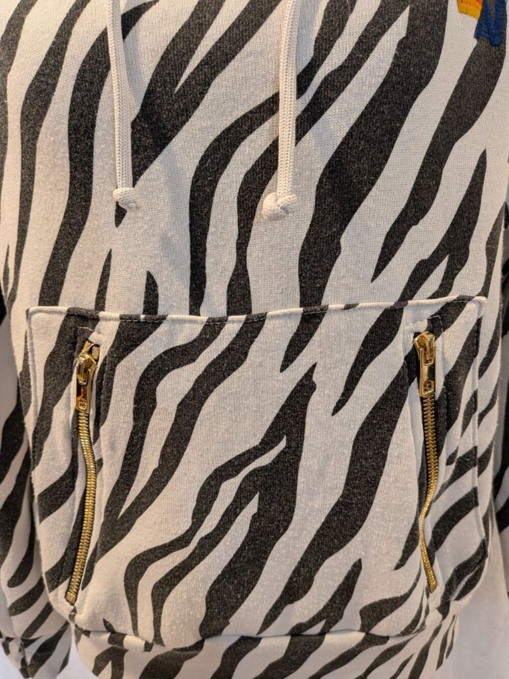 Aviator Nation Ninja Zebra pullover hoodie size XS - Picture 5 of 12